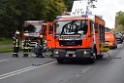 LKW blieb unter Bruecke haengen Koeln Ehrenfeld Innere Kanalstr Hornstr P052